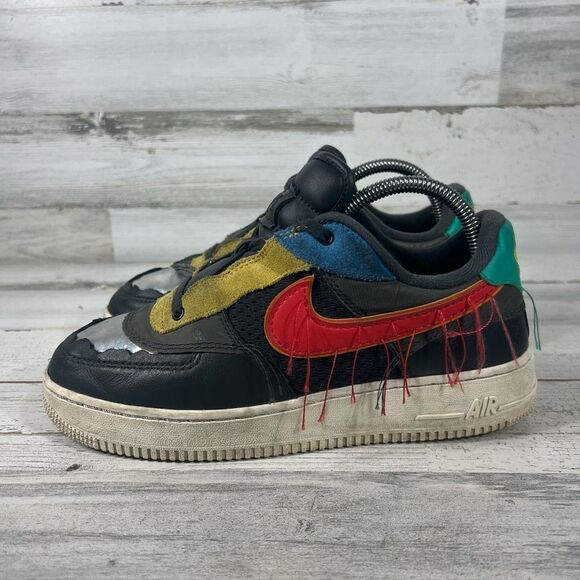 Nike Unisex Air Force 1 Low BHM 2020 Sneakers Grey Track Red CT5534 001 - Picture 2 of 8